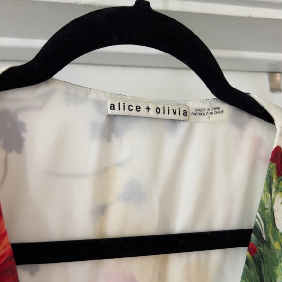 Alice + Olivia Floral Wrap Maxi Dress - Size 0 - Picture 3 of 5